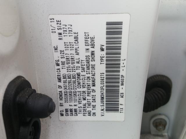 Photo 9 VIN: 5J6RM3H70FL008275 - HONDA CR-V EXL 