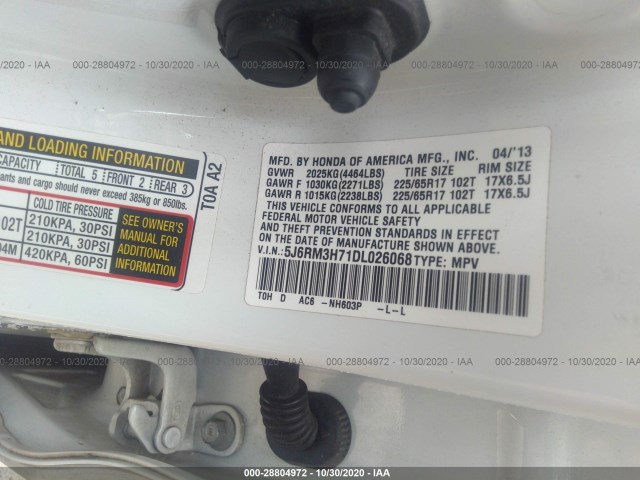 Photo 8 VIN: 5J6RM3H71DL026068 - HONDA CR-V 