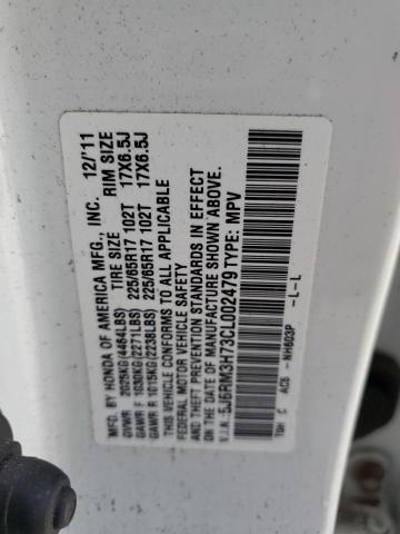 Photo 9 VIN: 5J6RM3H73CL002479 - HONDA CR-V EXL 