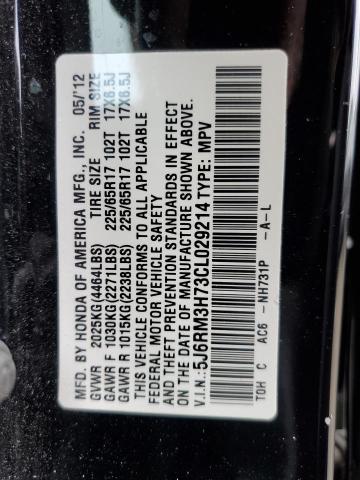 Photo 12 VIN: 5J6RM3H73CL029214 - HONDA CR-V EXL 