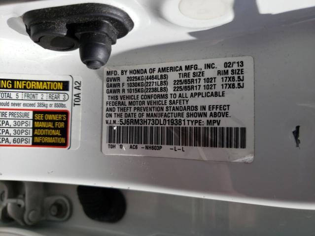 Photo 12 VIN: 5J6RM3H73DL019381 - HONDA CR-V EXL 