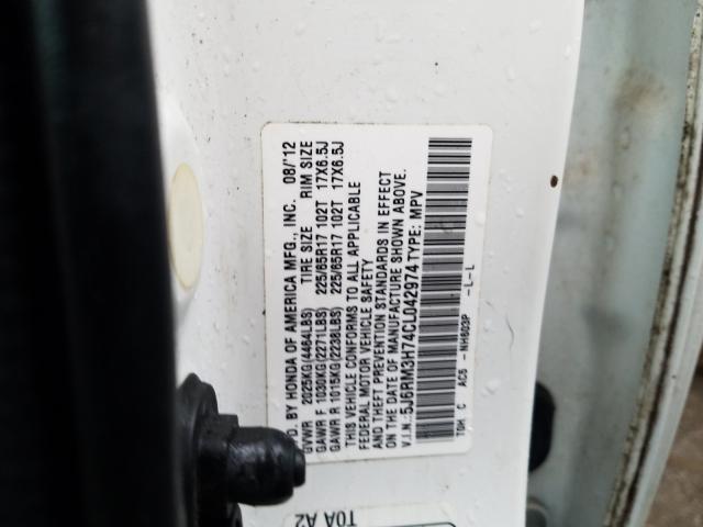 Photo 9 VIN: 5J6RM3H74CL042974 - HONDA CR-V EXL 