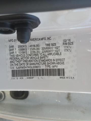 Photo 12 VIN: 5J6RM3H74GL009673 - HONDA CR-V EXL 