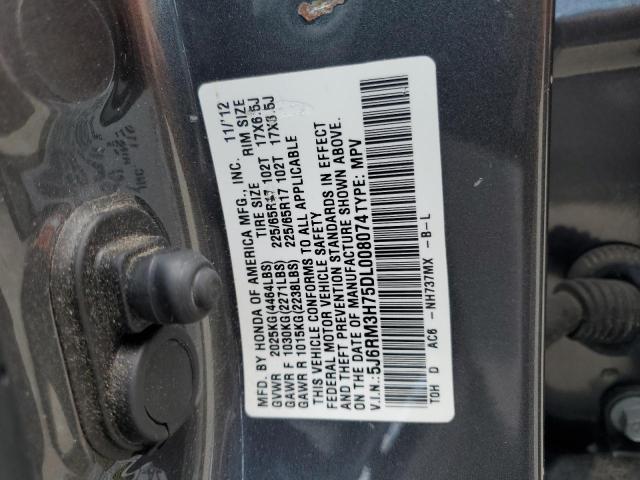 Photo 12 VIN: 5J6RM3H75DL008074 - HONDA CR-V EXL 