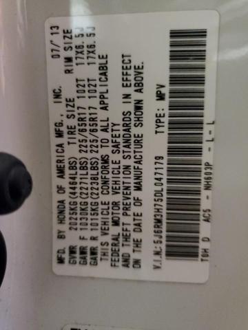 Photo 12 VIN: 5J6RM3H75DL047179 - HONDA CR-V EXL 