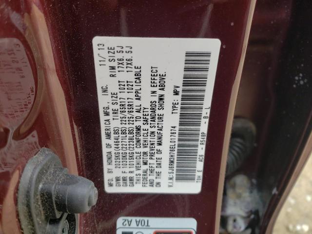 Photo 11 VIN: 5J6RM3H76EL017674 - HONDA CR-V EXL 