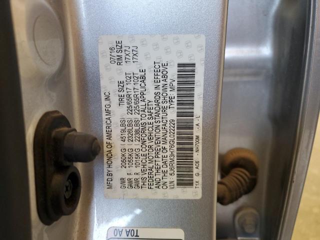 Photo 13 VIN: 5J6RM3H76GL022229 - HONDA CRV 