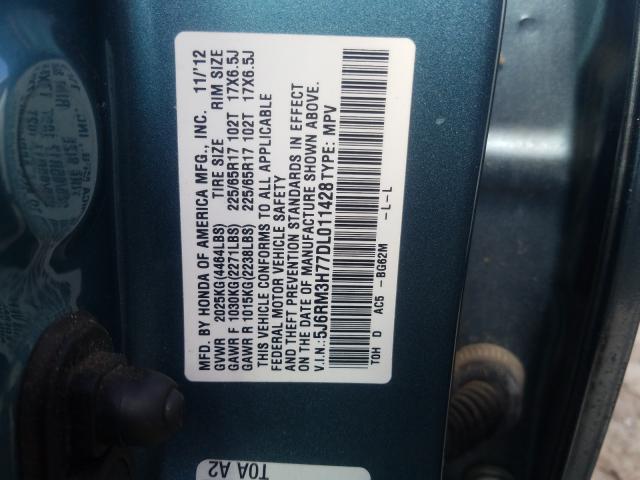 Photo 9 VIN: 5J6RM3H77DL011428 - HONDA CR-V EXL 