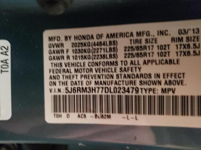 Photo 13 VIN: 5J6RM3H77DL023479 - HONDA CR-V EXL 