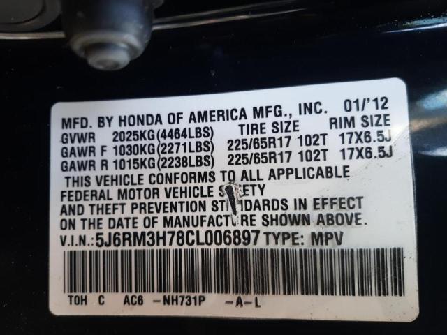 Photo 9 VIN: 5J6RM3H78CL006897 - HONDA CR-V EXL 