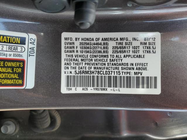 Photo 11 VIN: 5J6RM3H78CL037115 - HONDA CRV 