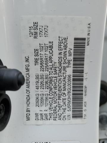 Photo 12 VIN: 5J6RM3H78GL003696 - HONDA CR-V EXL 