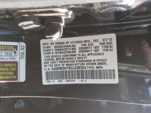 Photo 9 VIN: 5J6RM3H79CL038354 - HONDA CR-V EXL 