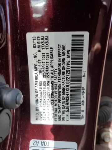 Photo 11 VIN: 5J6RM3H7XDL022729 - HONDA CRV 