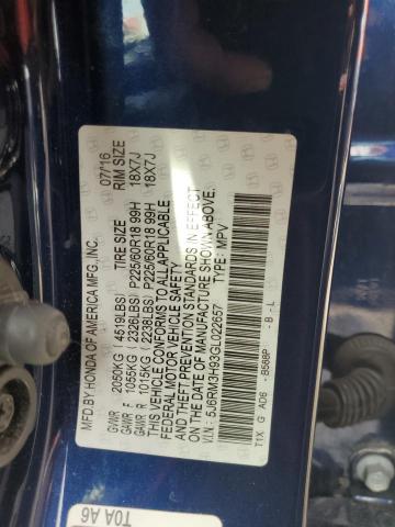 Photo 12 VIN: 5J6RM3H93GL022657 - HONDA CRV 