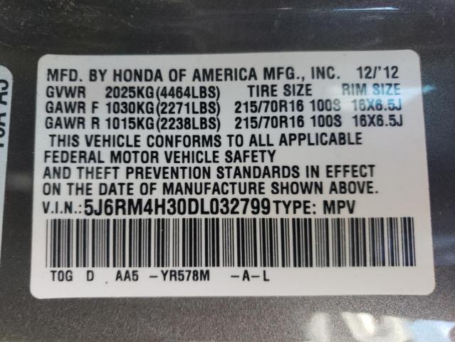 Photo 9 VIN: 5J6RM4H30DL032799 - HONDA CR-V LX 