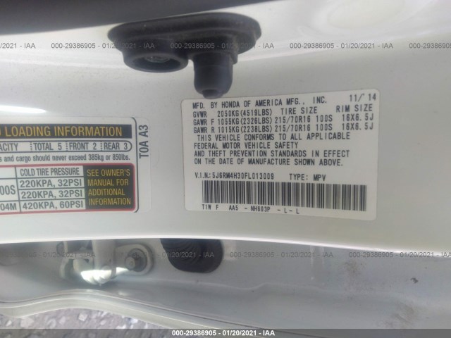 Photo 8 VIN: 5J6RM4H30FL013009 - HONDA CR-V 