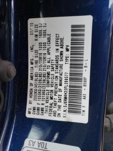 Photo 11 VIN: 5J6RM4H30FL098577 - HONDA CR-V LX 