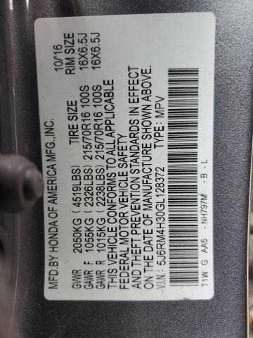 Photo 12 VIN: 5J6RM4H30GL128372 - HONDA CRV 