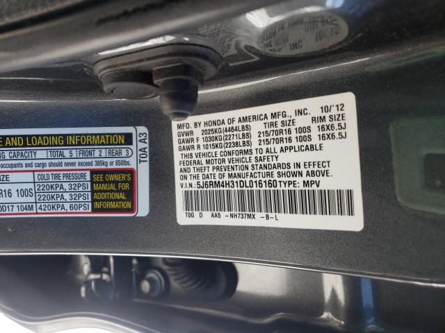 Photo 9 VIN: 5J6RM4H31DL016160 - HONDA CR-V LX 