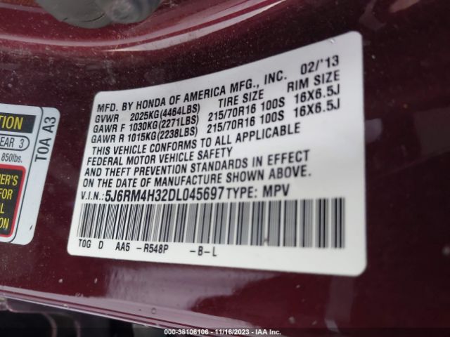 Photo 8 VIN: 5J6RM4H32DL045697 - HONDA CR-V 