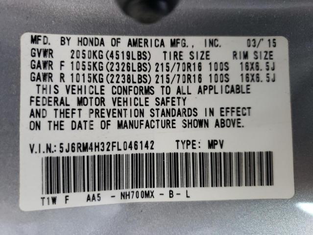 Photo 12 VIN: 5J6RM4H32FL046142 - HONDA CR-V LX 