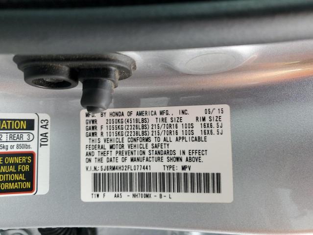 Photo 12 VIN: 5J6RM4H32FL077441 - HONDA CRV 