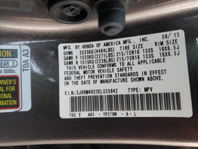 Photo 9 VIN: 5J6RM4H33EL005842 - HONDA CR-V LX 