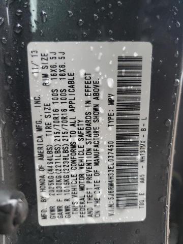 Photo 12 VIN: 5J6RM4H33EL037450 - HONDA CR-V LX 