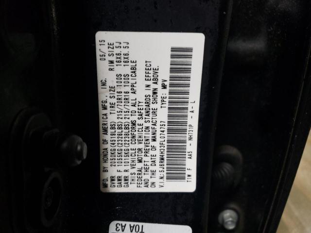 Photo 11 VIN: 5J6RM4H33FL074757 - HONDA CR-V LX 