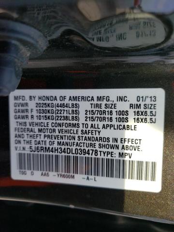 Photo 9 VIN: 5J6RM4H34DL039478 - HONDA CR-V LX 