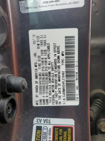 Photo 13 VIN: 5J6RM4H34FL079482 - HONDA CR-V LX 