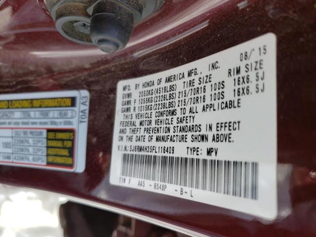 Photo 11 VIN: 5J6RM4H35FL116409 - HONDA CR-V LX 