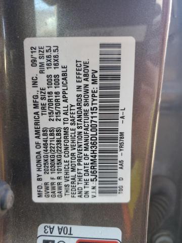 Photo 12 VIN: 5J6RM4H36DL007115 - HONDA CRV 