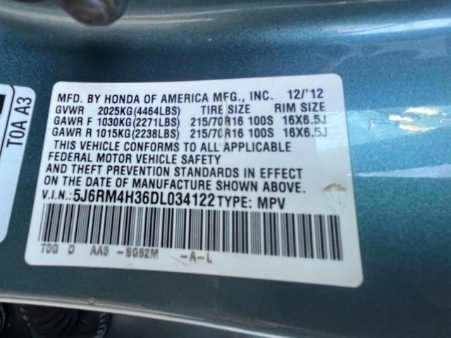 Photo 9 VIN: 5J6RM4H36DL034122 - HONDA CR-V LX 