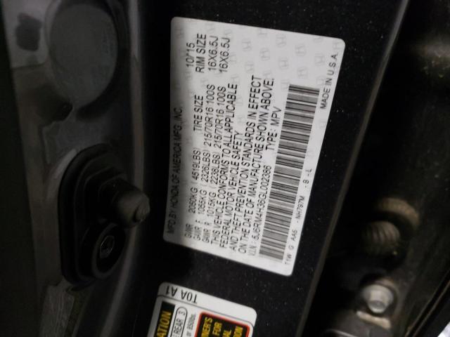 Photo 9 VIN: 5J6RM4H36GL002386 - HONDA CR-V LX 