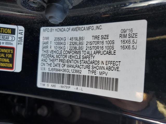 Photo 13 VIN: 5J6RM4H36GL123662 - HONDA CRV 