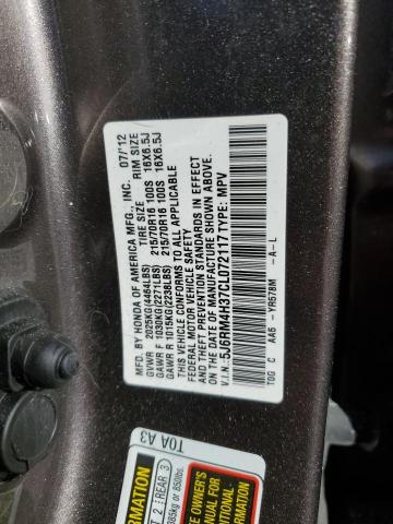 Photo 11 VIN: 5J6RM4H37CL072117 - HONDA CRV 