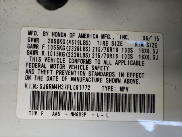 Photo 13 VIN: 5J6RM4H37FL091772 - HONDA CR-V LX 