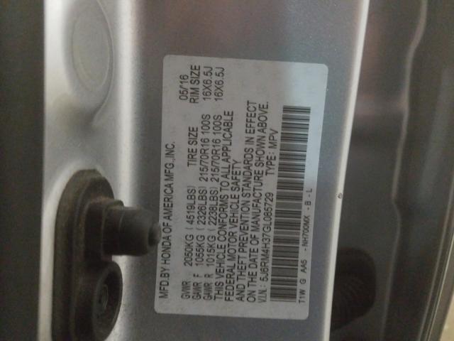 Photo 9 VIN: 5J6RM4H37GL085729 - HONDA CR-V LX 