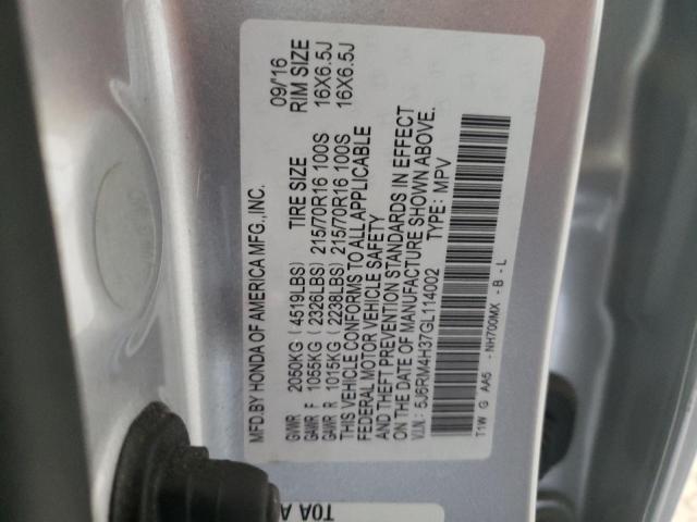 Photo 9 VIN: 5J6RM4H37GL114002 - HONDA CR-V LX 