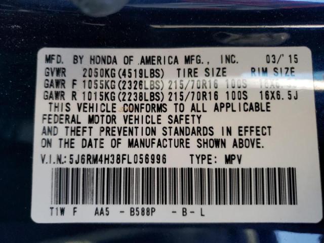 Photo 12 VIN: 5J6RM4H38FL056996 - HONDA CRV 