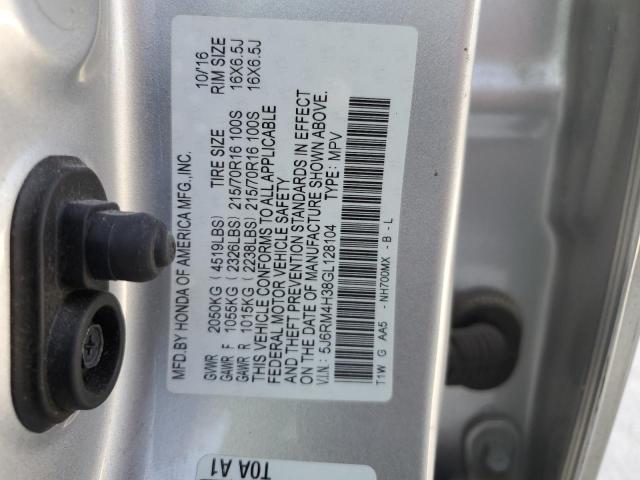 Photo 12 VIN: 5J6RM4H38GL128104 - HONDA CRV 