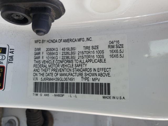 Photo 13 VIN: 5J6RM4H39GL067491 - HONDA CR-V LX 