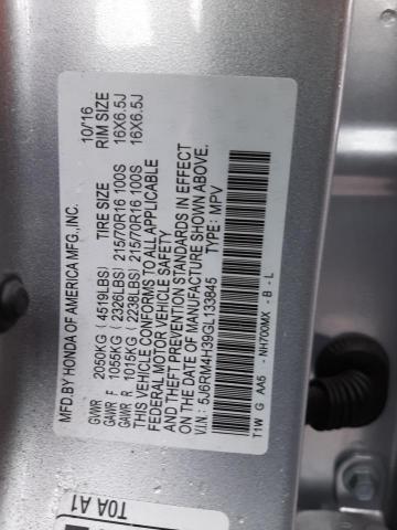 Photo 9 VIN: 5J6RM4H39GL133845 - HONDA CR-V LX 