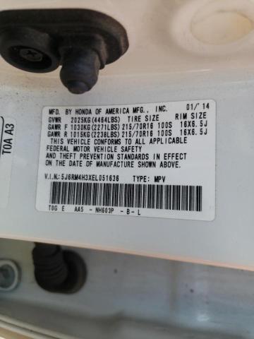 Photo 9 VIN: 5J6RM4H3XEL051636 - HONDA CR-V LX 