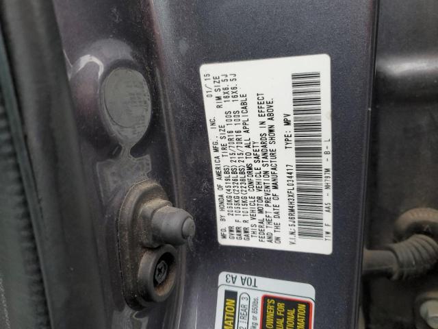 Photo 12 VIN: 5J6RM4H3XFL034417 - HONDA CR-V LX 