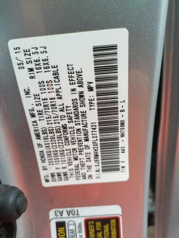 Photo 11 VIN: 5J6RM4H3XFL077431 - HONDA CR-V LX 