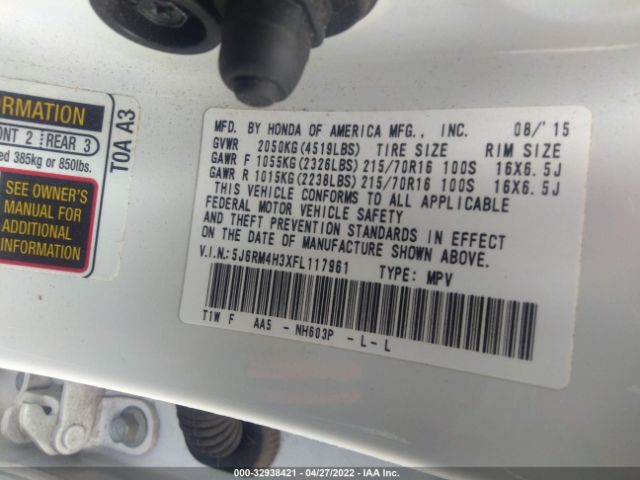 Photo 8 VIN: 5J6RM4H3XFL117961 - HONDA CR-V 