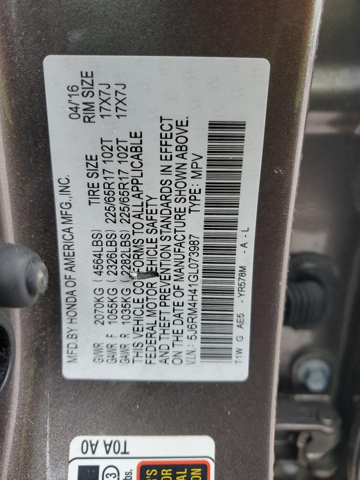 Photo 13 VIN: 5J6RM4H41GL073987 - HONDA CR-V 